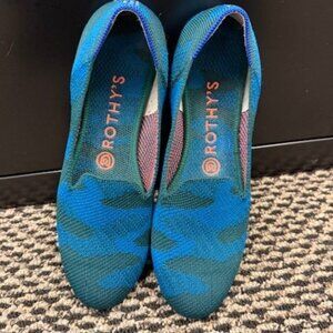 Rothy’s The Loafer Camo Teal Retired Women’s Size 7.5